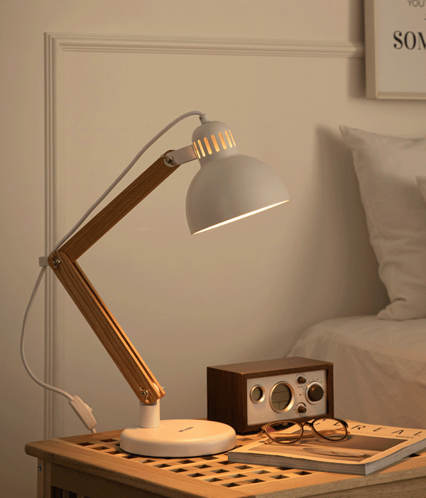 피노 우드 단스탠드 책상스탠드 무드조명 (블랙 화이트)