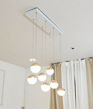 에그레 2줄 7등 식탁전등 LED식탁등